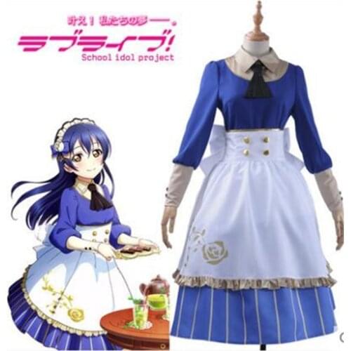 Anime Cosplay Clothing Love Live Cosplay Costumes Tea Party Sonoda Umi Maid Dress Lolita Dress A