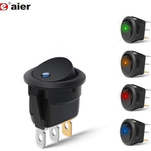 100Pcs 12V Rocker Switch Toggle ON-OFF 2 Position 3 Pins Push Button Switches for Auto Boat Car Truck Vehicle