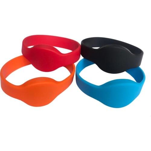 13.56MHZ ISO14443A 1K blue NFC Silicone rfid wristband -100pcs
