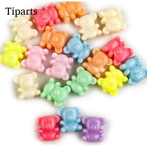 50Pcs Plastic Spring Colorful Animal Beads for jewelry Making Light Color Accessories Handmade Gifts Toy DIY Necklace Bracelets