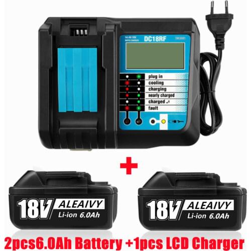Makita 18V Battery Rechargeable Lithium ion Battery 18V6A For BL1840 BL1850 BL1830 BL1860B LXT400 Makita 18V DC18RF 18650Battery