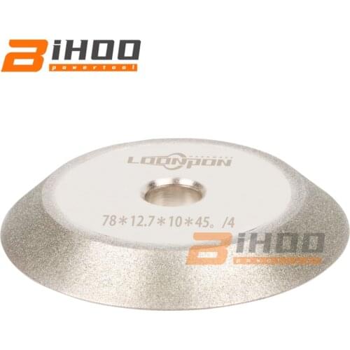 78mm/3inch Diamond Grinding Wheel Electroplating 45 Degree Angle Cutter Grinder Grinding Disc for Grinding Grit 150