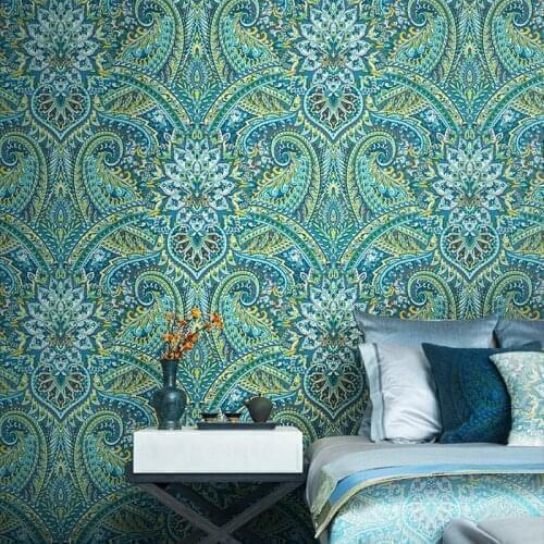 American Style Retro Pastoral Big Flower Wallpaper For Living Room Bedroom Home Interior Decoration Wall Covering Roll PVC 10M