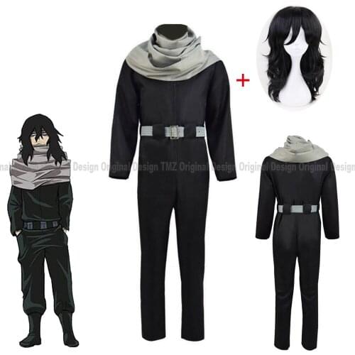 Anime Comic My Hero Academia Cosplay Costumes Aizawa Shouta Cosplay Costume Rubber Head Cosplay Clothing Cartoon Black Outfit