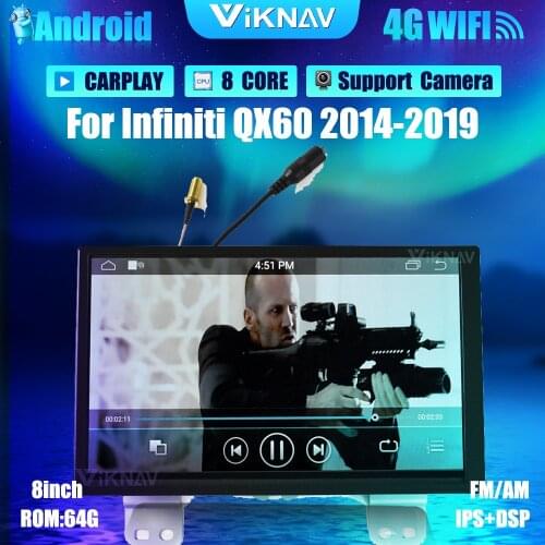 Android autoradio car radio DVD multimedia player For Infiniti QX60 2014-2019 car stereo GPS navi player