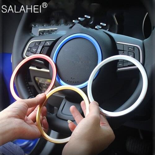 Car Steering Wheel Emblem sticker badge Decorate Ring For Jaguar XF X760 XE X260 F-pace X761 E-PACE X540 R Sport Logo Trim Cover
