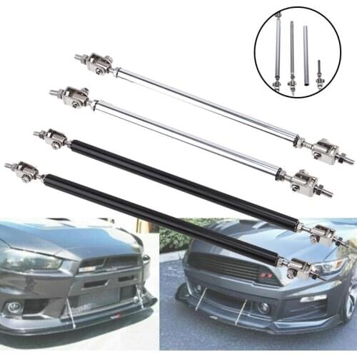 Car Universal Adjustable 20CM Front Bumper Lip Splitter Strut Rod Stainless Steel Tie Support Bar For BMW Audi Exterior Trim