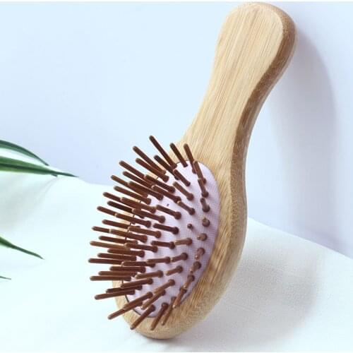 Bamboo Air Cushion Comb Hairdressing Small Scalp Massage Smooth Hair Combs Hairbrush Relieve Fatigue Durable Anti-static Comb