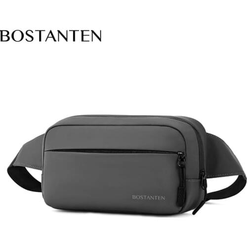 BOSTANTEN Waist Bag Chest Bag Shoulder Bag Waterproof Travel Shoulder Bag for Men