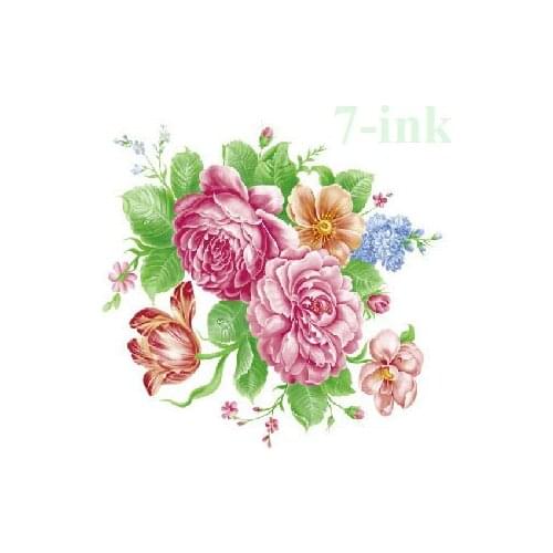 CC 19 6X6cm Little flower color peony flower tatooTemporary Tattoos Sticker Water Transfer Fake waterproof Tattoo For Gril Women