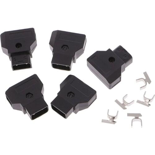 5 Pcs D-Tap Plug DIY For DSLR Rig Power Cable V-mount Anton Battery Male L15