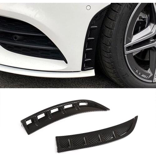 For Mercedes Benz CLA C118 W118 20-21 ABS Carbon Fiber Car front bumper spoiler side air exhaust cover Stickers Car Accessories
