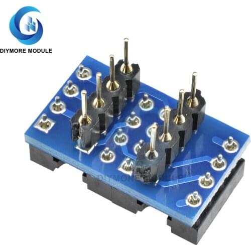 Dual DIP8 to DIP8 Mono Opamp PCB+Pin+Socket For NE5532 OPA2132 OPA627 TL072 P07