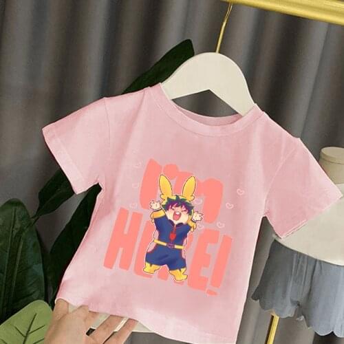 My Hero Academia Anime Pink T Shirt Kawaii Boku No Hero Academia Kawaii Himiko Toga Graphic Tees Children Summer Tops Kids Tops