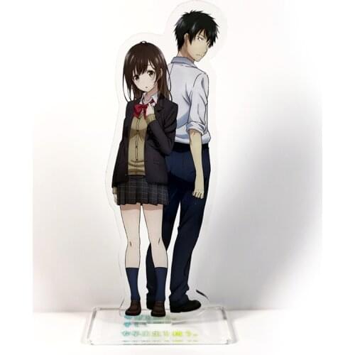 Hige wo Soru. Soshite Joshikousei wo Hirou. Sayu Ogiwara Yoshida couple acrylic stand figure model holder cake topper anime