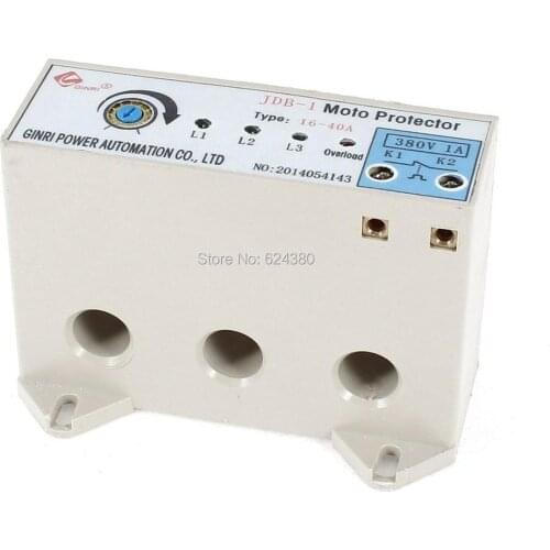 JDB-1 3 Phase 16-40 Ampere Adjustable Current Motor Circuit Protector