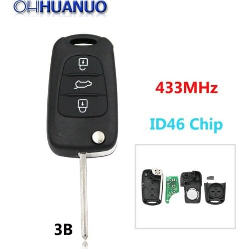 3 Button Smart Remote Key Fob 433MHz With ID46 Chip For Kia Rio Seed SeedPro Picanto Sportage High quality Car Keys