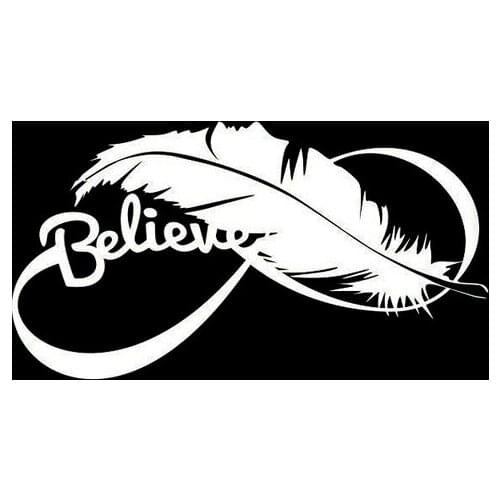 20*10.8CM Beautiful Bird FEATHER Art Graphic Vinyl Decals Car Sticker Black/Silver Accessories