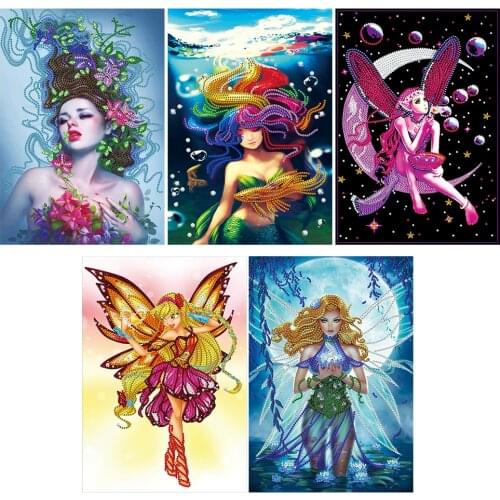 Beauty Character Series DIY 5D Diamond Painting Partially Special Shape Drill Diamond Painting Decoration Gift Diamond Painting