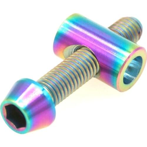 M5x25mm Rainbow GR5 Titanium Screw Bolts With Barrel Barrel Nut For Bicycle Seat Post