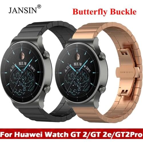 Metal Strap For HUAWEI Watch GT 2 Pro Strap Stainless Steel Butterfly Buckle Bracelet Correa For Huawei GT2 Pro GT2e GT2 46mm