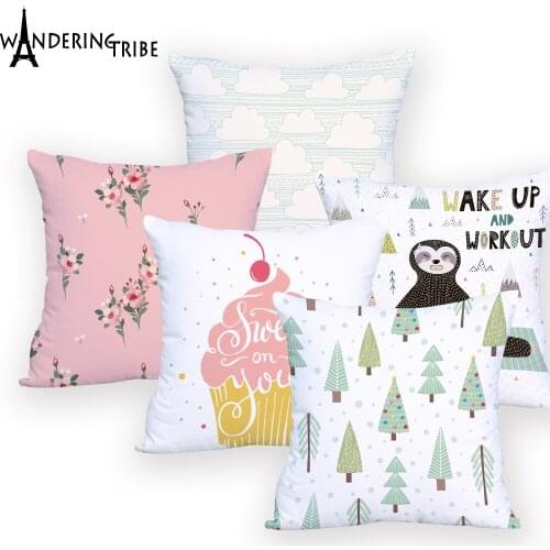 Cute Animal Pillow Case Colorful Decorative Pillow Customized Cushion Cover Plant Throw Pillows Home Decoration Decor