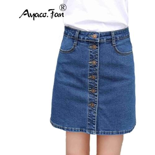 New 2019 Summer Sexy Jeans Skirt for Girls Students Lady Korean Short Fashion Female Mini Denim Skirt Women Clothing Bottoms