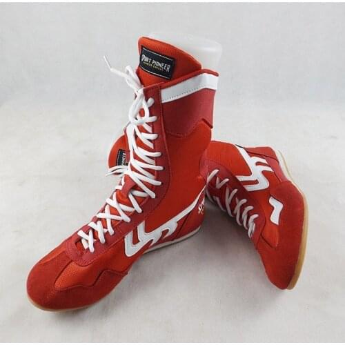 Boxing Shoes Martial Arts Taekwondo Sanda Training Special Hight-Top Boxing Training Shoes Fighting Wrestling Shoes