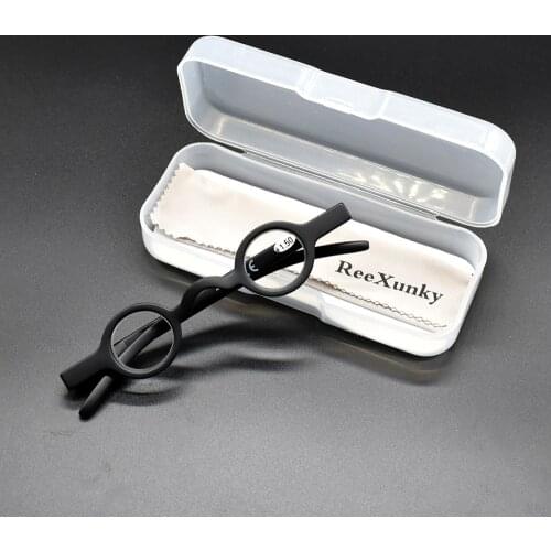 ReeXunky Best Reading Glasses for Men Women With Case TR90 Spectacles Small Frame Vintage Focus Magnifier Glasses lunette