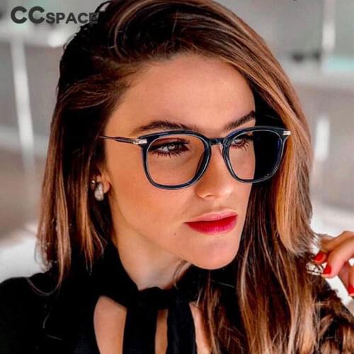 45806 Retro Anti Blue Light Square Cat Eye Glasses Frames Men Women Optical Fashion Computer Glasses