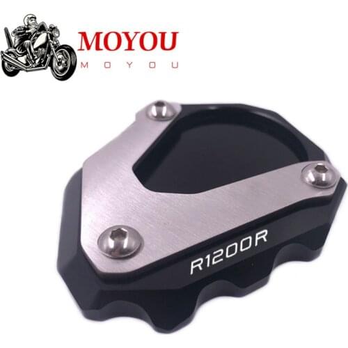 For BMW R1200R R1200 R R 1200 R 2006-2014 Motorcycle CNC Kickstand Foot Side Stand Extension Pad Support Plate Enlarge Stand