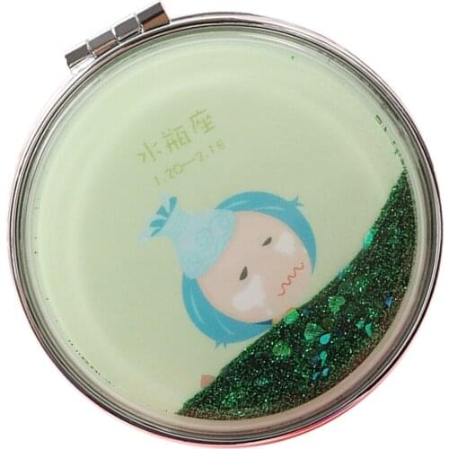 12 constellation quicksand mirror portable double-sided mirror