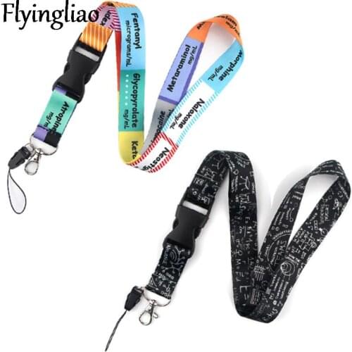 Equation Math Medical Series ICU Lanyard for Keys Phone Cool Neck Strap Lanyard for Camera Whistle ID Badge Cute webbings