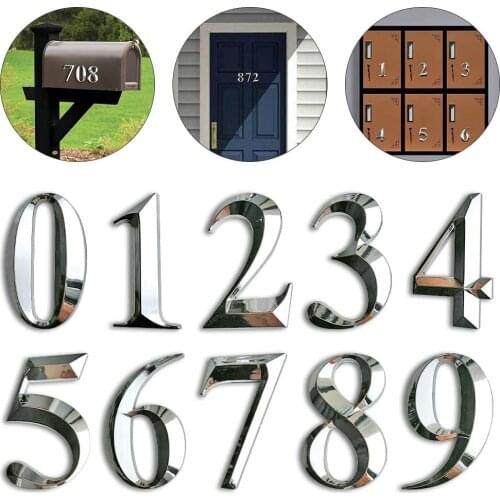 Self Adhesive 3D House Room Number Stickers Door Plate Doorplate for Apartment Home Mailbox Address Bedroom Door Sign Custom
