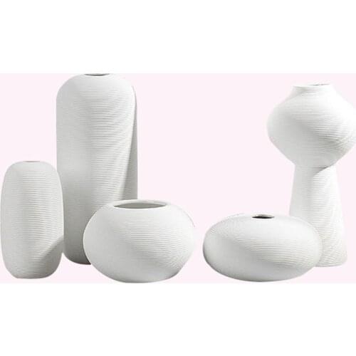 Modern Purity White nice Vase Ceramic pot clear nice Home office Decoration Dry Flower Vases perfect gift for friends wedding