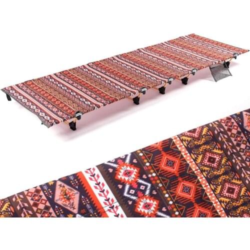 Outdoor Folding Bed Camping Mat Ultralight Single Bed Cot Sturdy Portable Sleeping Bed Aluminium Frame