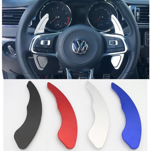 Shift Paddle For Volkswagen R RLINE Scirocco POLO GLI GTE GTD MK6 Golf7 GTI MK7.5 Car Steering Wheel Aluminum alloy DSG stickers