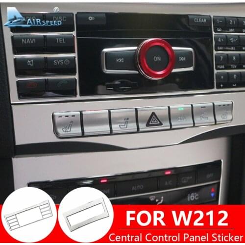 Airspeed Alloy for Mercedes Benz W212 Accessories 09-14 for W212 AMG W212 Sticker Interior Trim Car Central Control Panel Cover