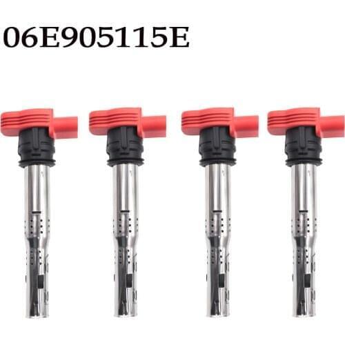 06E905115D 06E905115E Car Ignition Coil Coils For VW Touareg A4 S4 A5 A6 S6 Alroad A7 A8 Q5 Q7 R8 2.8 3.0 3.2 V6 4.2 V8 5.2