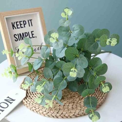 10PCS 50CM Artificial Fake Leaf Eucalyptus Leave Money leaf Simulation Leaves Wedding Party Home Decor Room Decoration