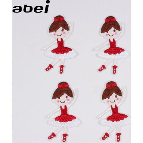 10pcs/lot Cartoon dancing Girl Patch Wholesale Price Embroidered Patches For Clothes Jeans Backpack Sewing Appliques Fabric