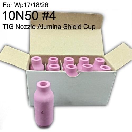10N50 #4 TIG Nozzle Alumina Shield Cup For WP17 18 26 TIG Welding Torch 10pcs/lot