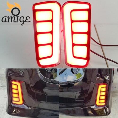 12V Car LED Rear Fog Lamp For Toyota Vellfire 2016 2017 2018 Brake Signal Bumper Tail Lights Backup Reflector Taillight