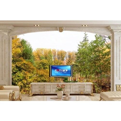 Large murals,USA Parks Pond Autumn Trees Gardens Nature wallpaper,living room sofa TV wall bedroom 3d wallpaper papel de parede