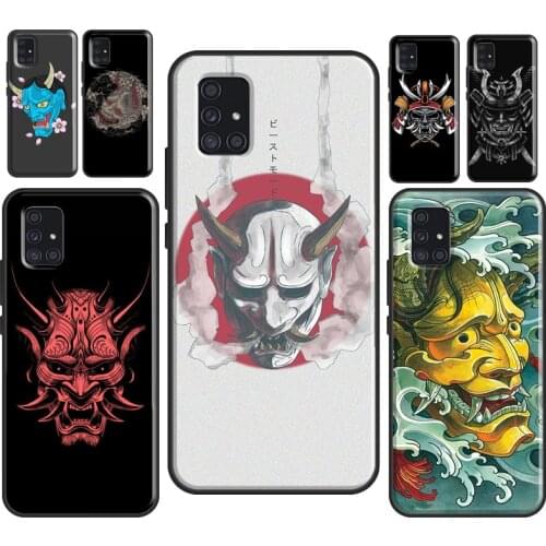 Japanese Samurai Oni Mask Case For Samsung Galaxy A51 A71 A31 A11 M21 M31 A10 A30 A40 A50 A70 A21S A20e Back Cover