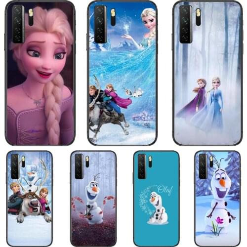 Frozen Sisters Black Soft Cover The Pooh For Huawei Nova 8 7 6 SE 5T 7i 5i 5Z 5 4 4E 3 3i 3E 2i Pro Phone Case cases
