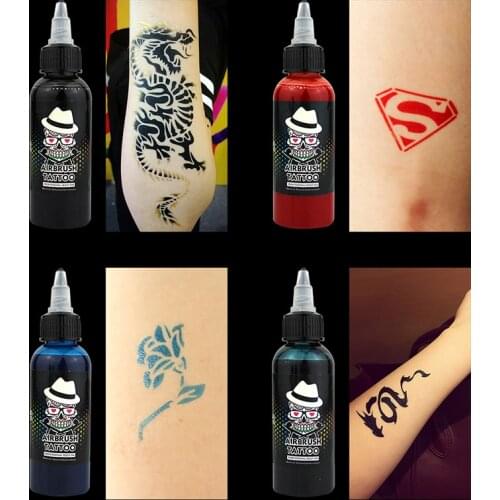 OPHIR 60ML Airbrush Temporary Tattoo Ink Body Art Paint Pigment for Airbrush Kit _TA099