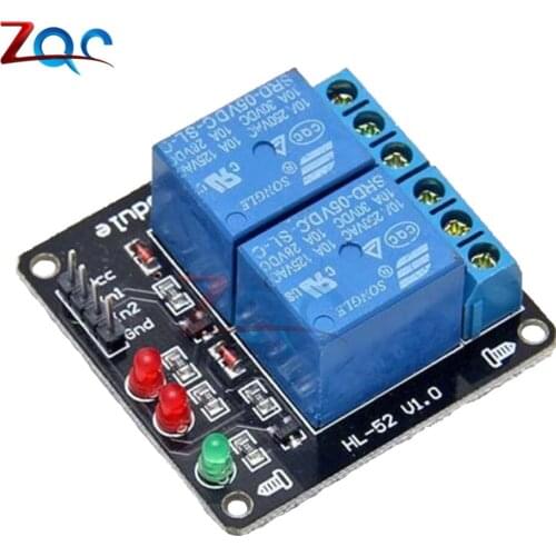 DC 5V 2 Channel Relay Module Red Green Indicator Light LED for Arduino ARM PIC AVR DSP