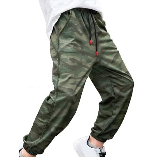 Kids Boys Summer Sport Pants Camouflage Print Breathable Net Quickly Dry Pants Children Trousers for Gym Running Workout Bottom