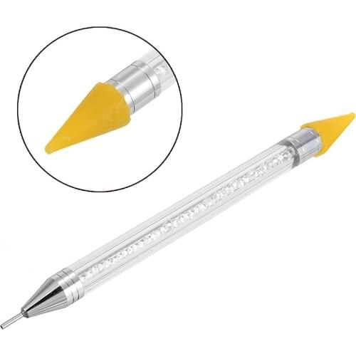 Dual-ended Nail Dotting Pen Art Rhinestone Crystal Picker Wax Nail Art For Dotting Pen Manicure Nail Art Tool